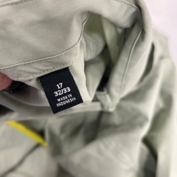 0381 Kenneth Cole Reaction Men’s Dress Shirt Sage Green Long Sleeve Button Up - Picture 7 of 7